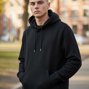 Men's Black Hoodie luxury streetwear